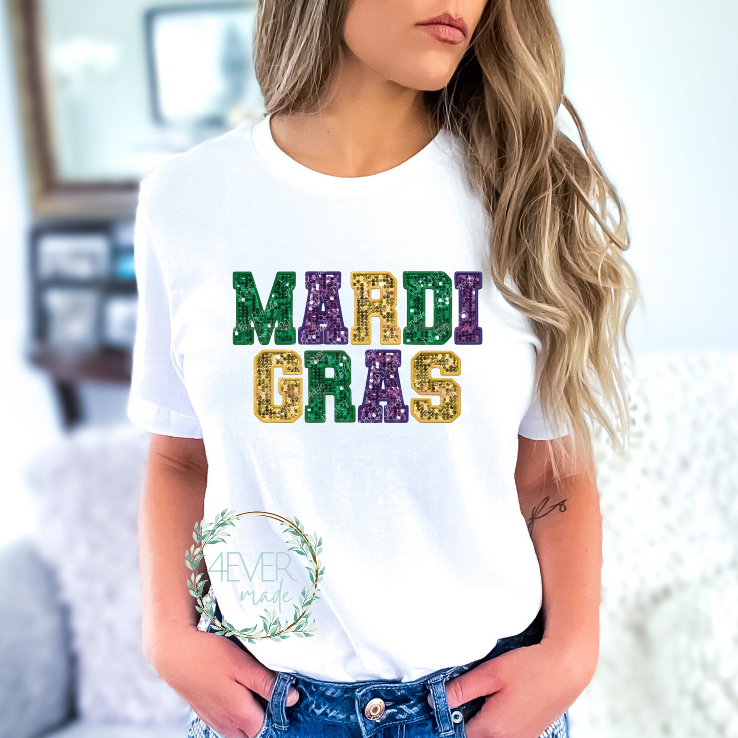 Mardi Gras Faux Sequin