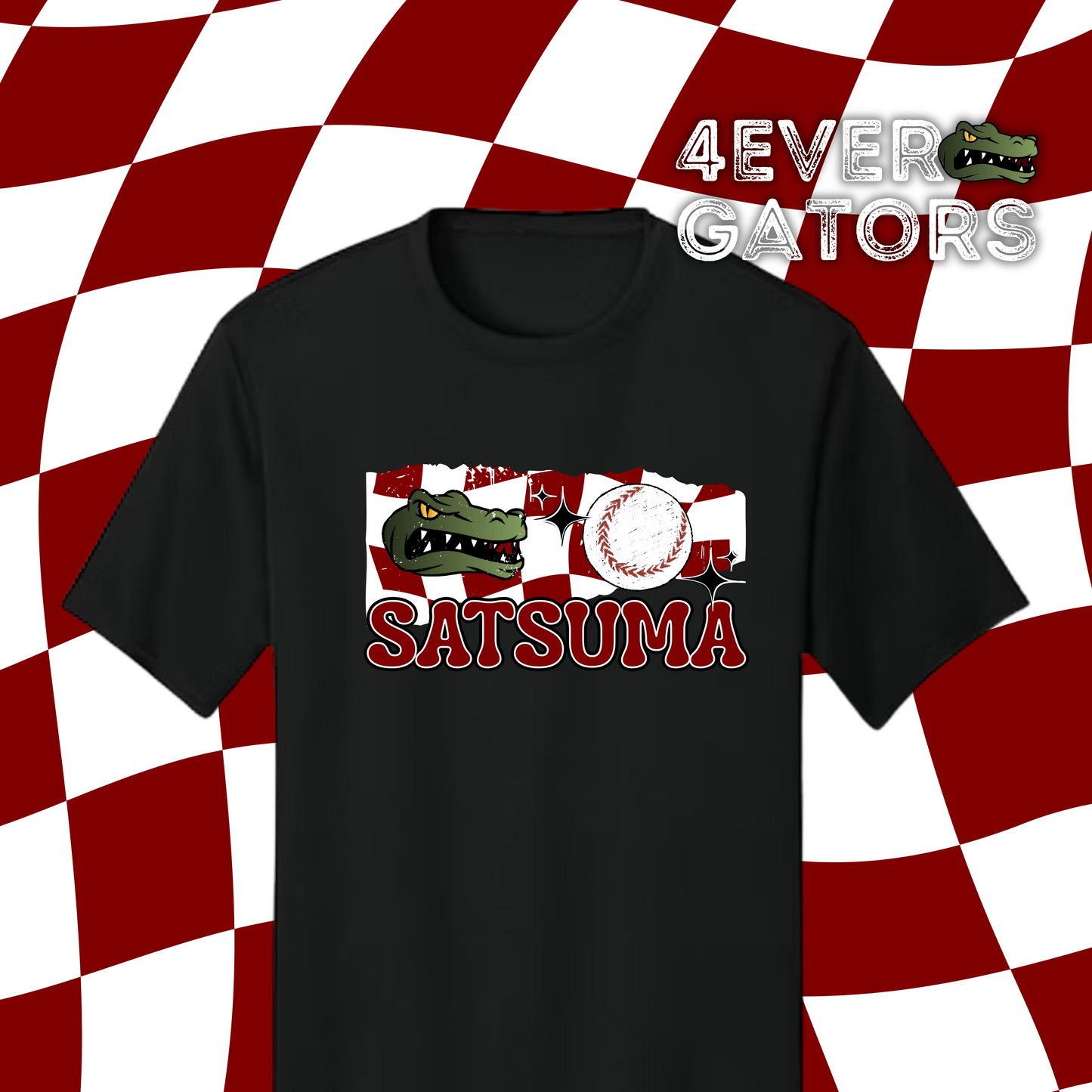 4EVER Gators~Retro check baseball