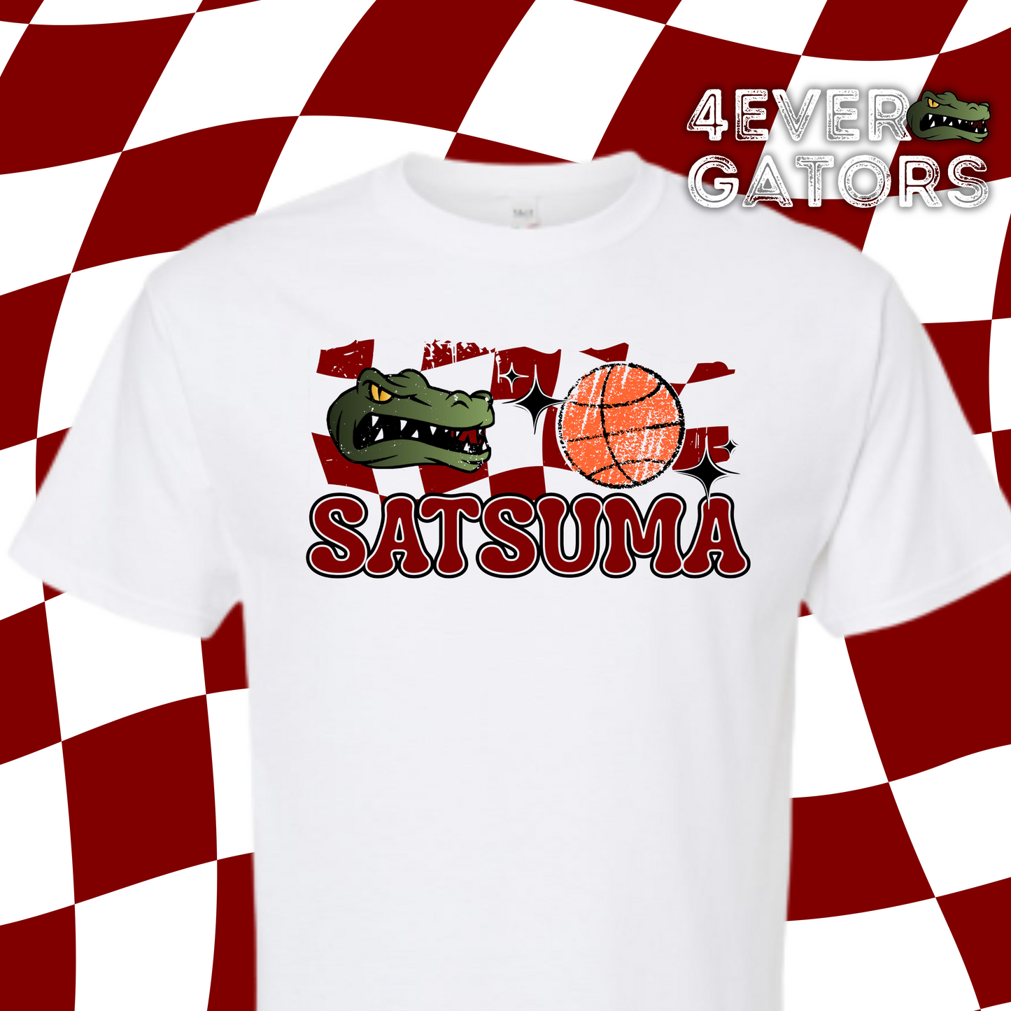 4EVER Gators~Retro check basketball