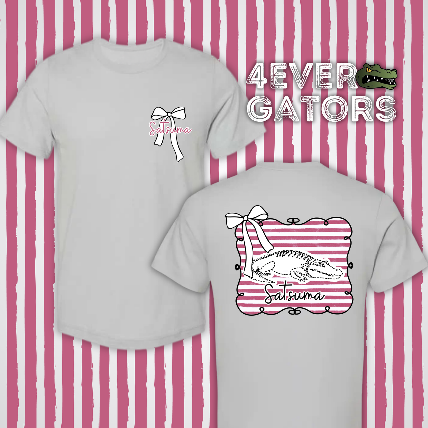 Doodle Frame French Stripe Gator