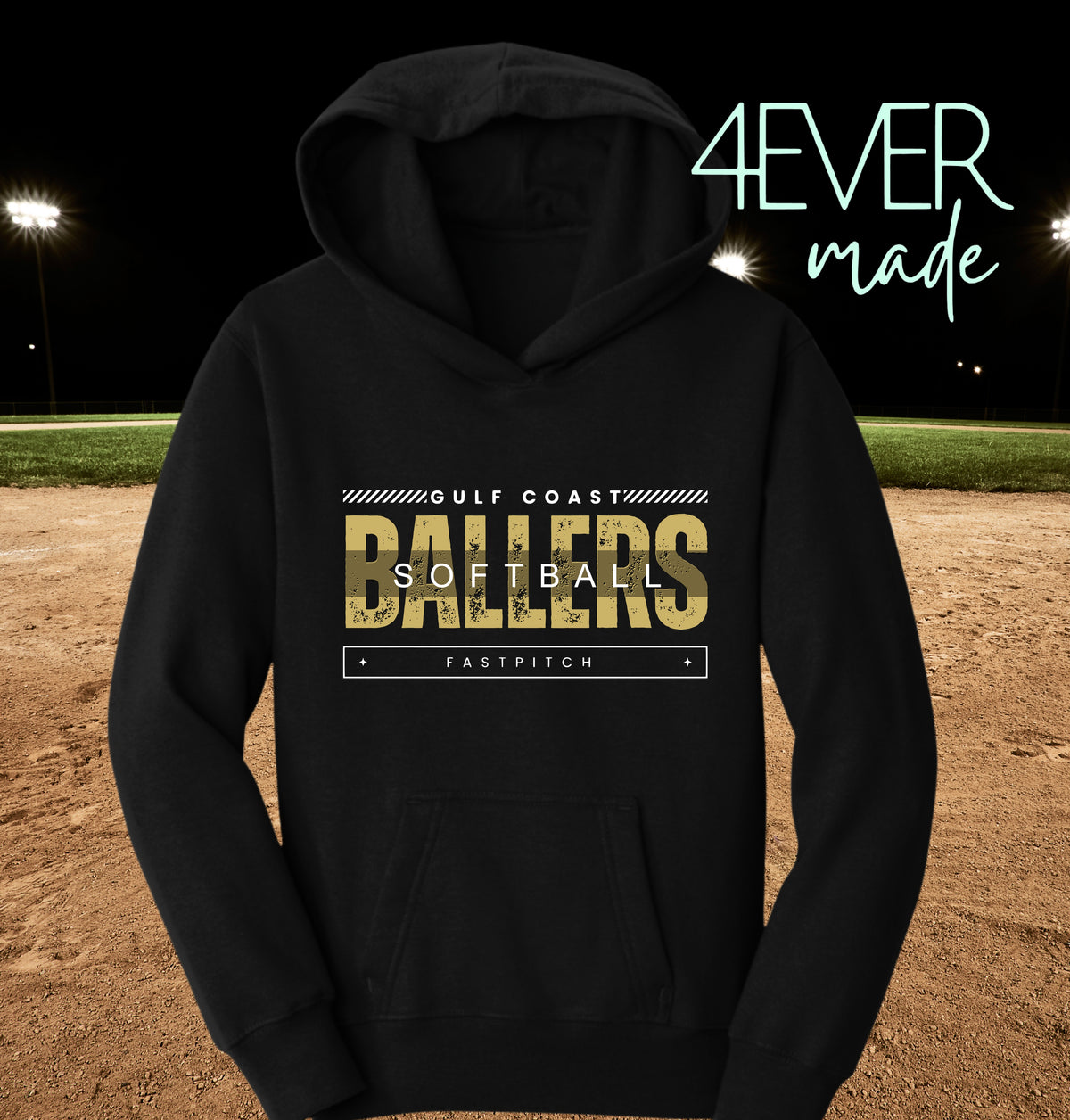 Ballers softball stack hoodie
