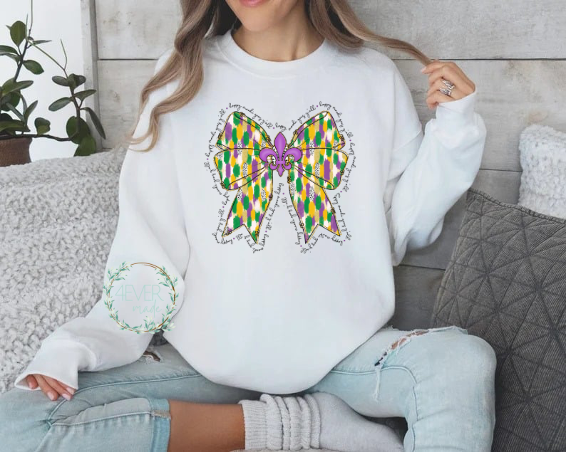 Mardi Gras Y’all Bow