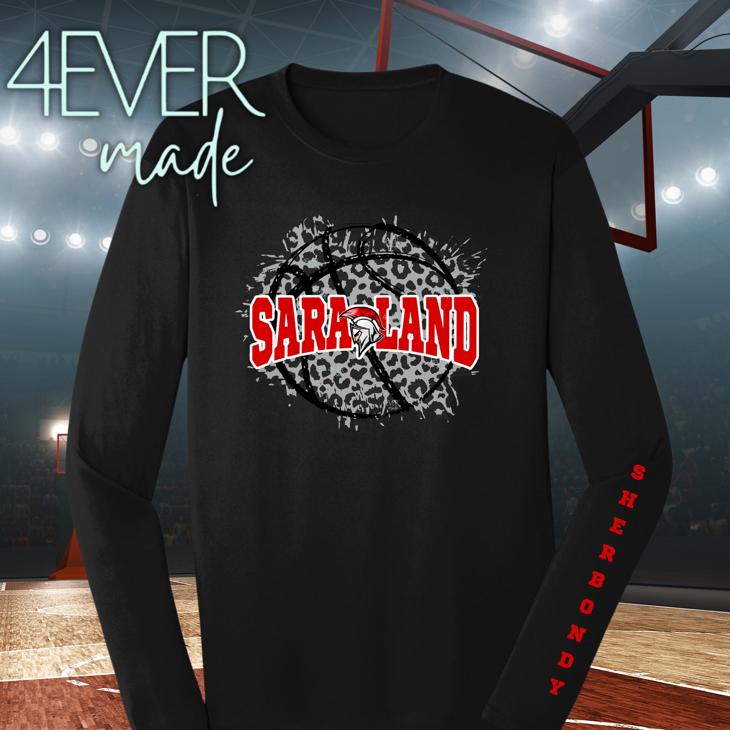 Saraland Basketball leopard (2 colors)