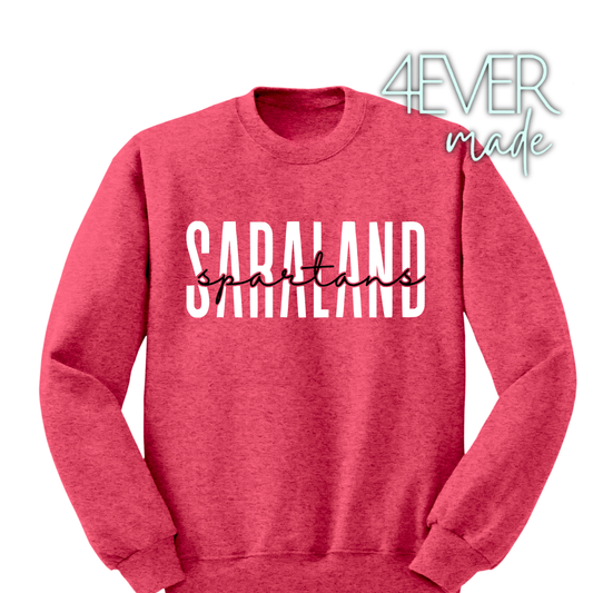 Youth Saraland Script spartans sweatshirt (2 colors)