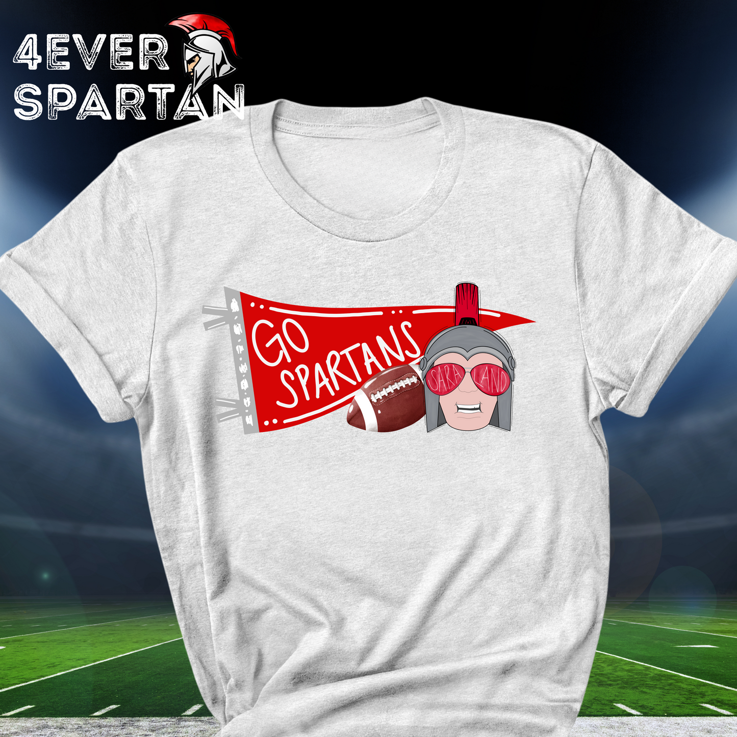 4EVER SPARTANS~Football pennant