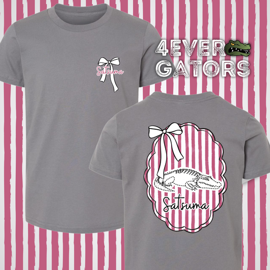 Oval Frame French Stripe Gator