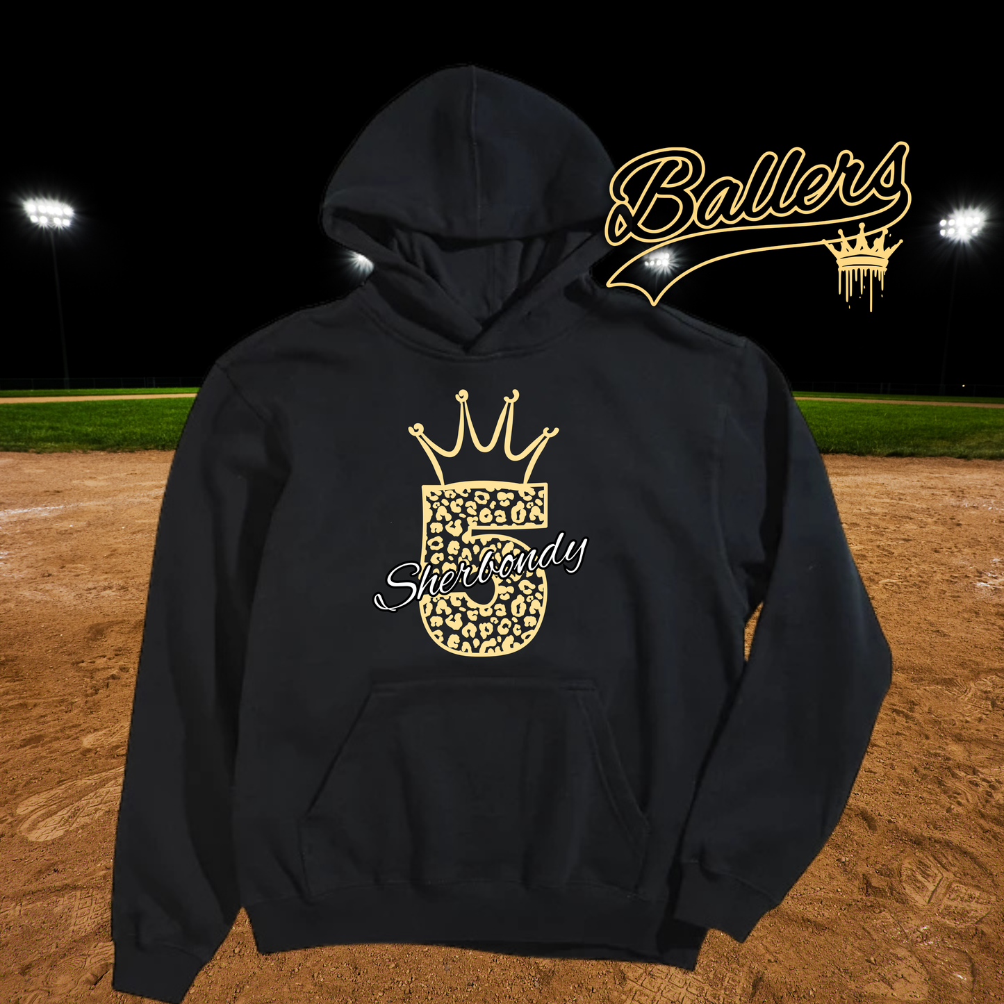 Ballers-Fall 2025- leopard number hoodie