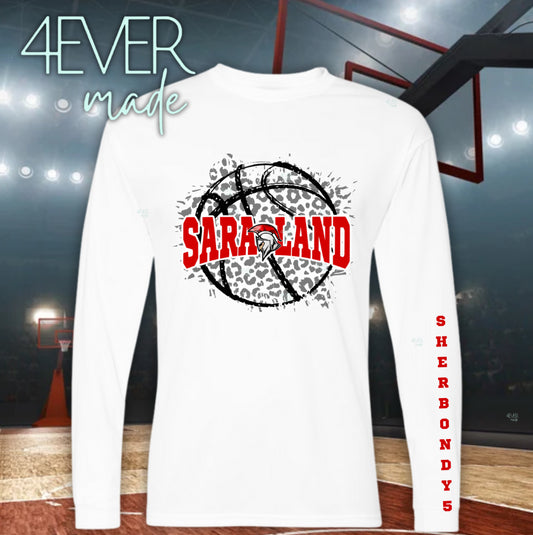 Saraland Basketball leopard (2 colors)