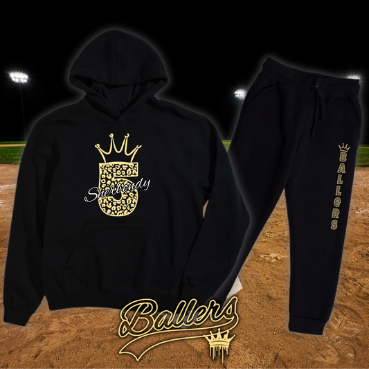 Ballers-Gold Leopard Number crown set