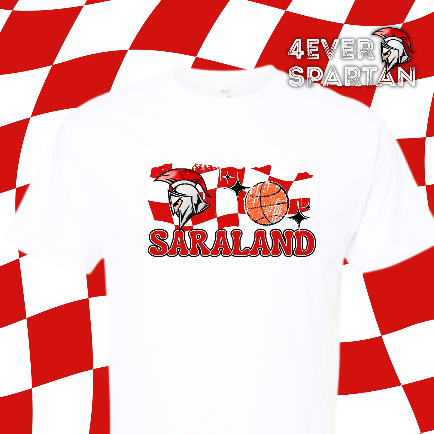 4EVER SPARTANS~Retro check basketball
