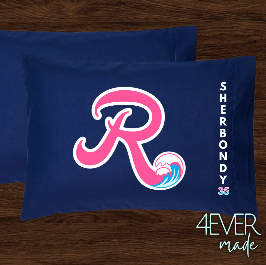 Personalized Pillowcases and Pillows (Riptide)