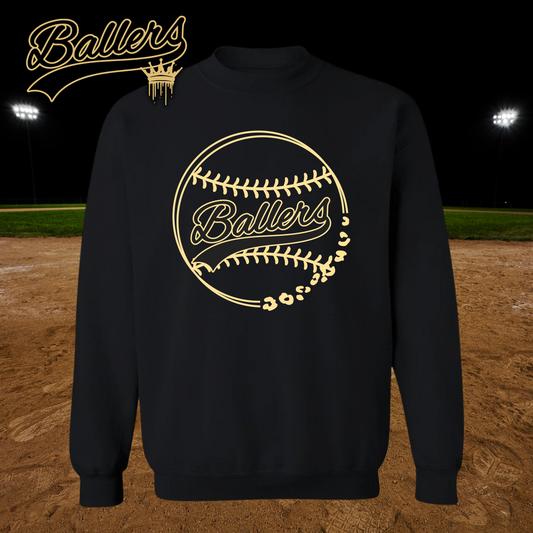 Gold ballers leopard minimalist ball sweatshirt