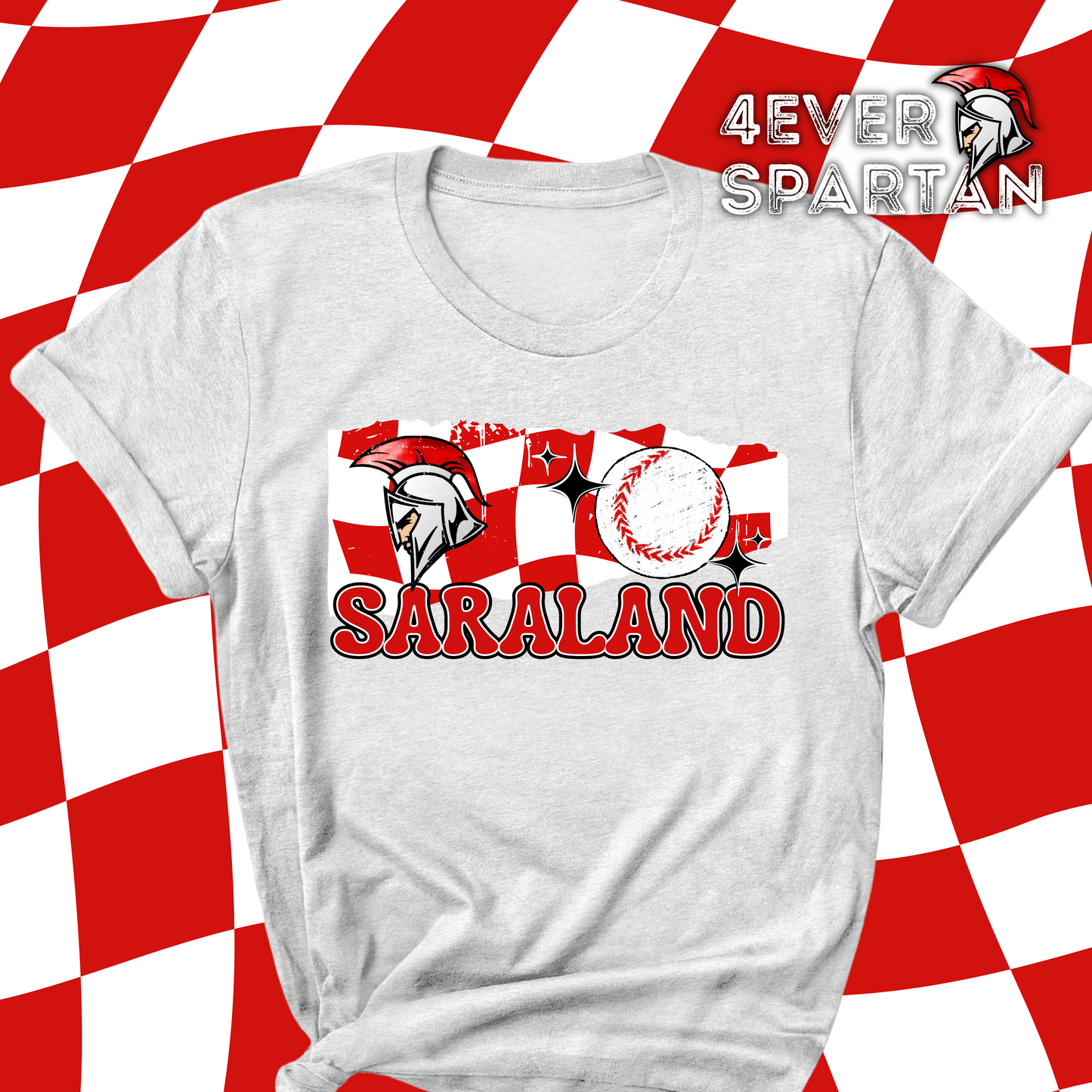 4EVER SPARTANS~Retro check baseball