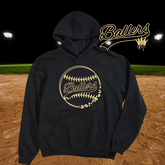 Ballers-Fall 2025- minimalist leopard ball hoodie