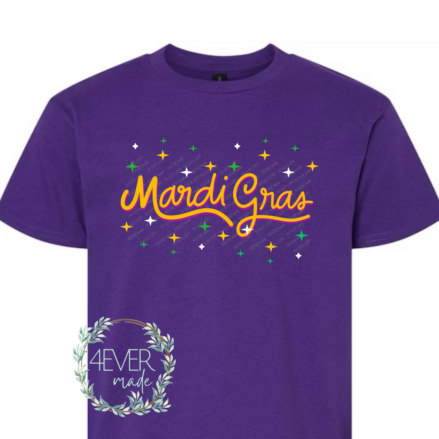 Retro Script Mardi Gras