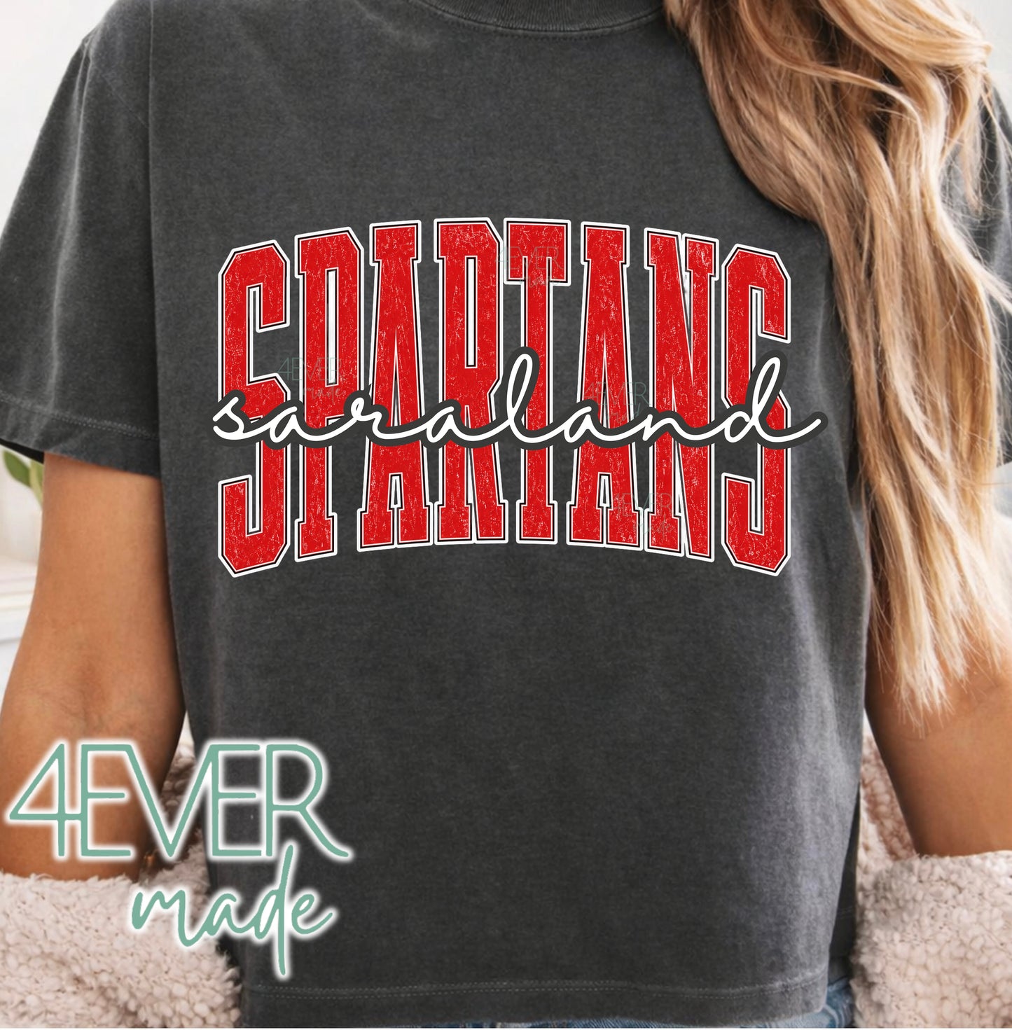 4EVER SPARTANS- varsity script crop