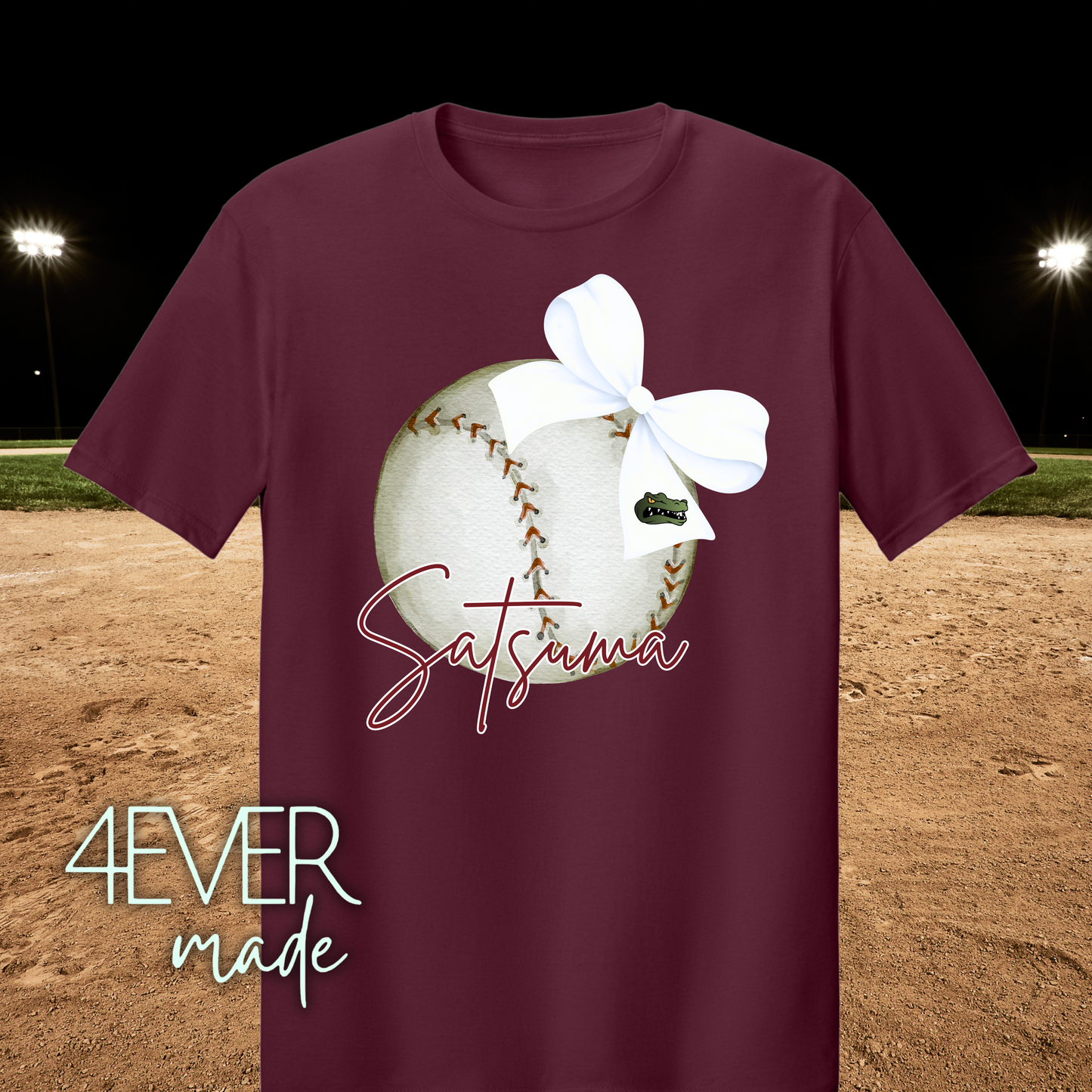 4EVER Gators~baseball bow