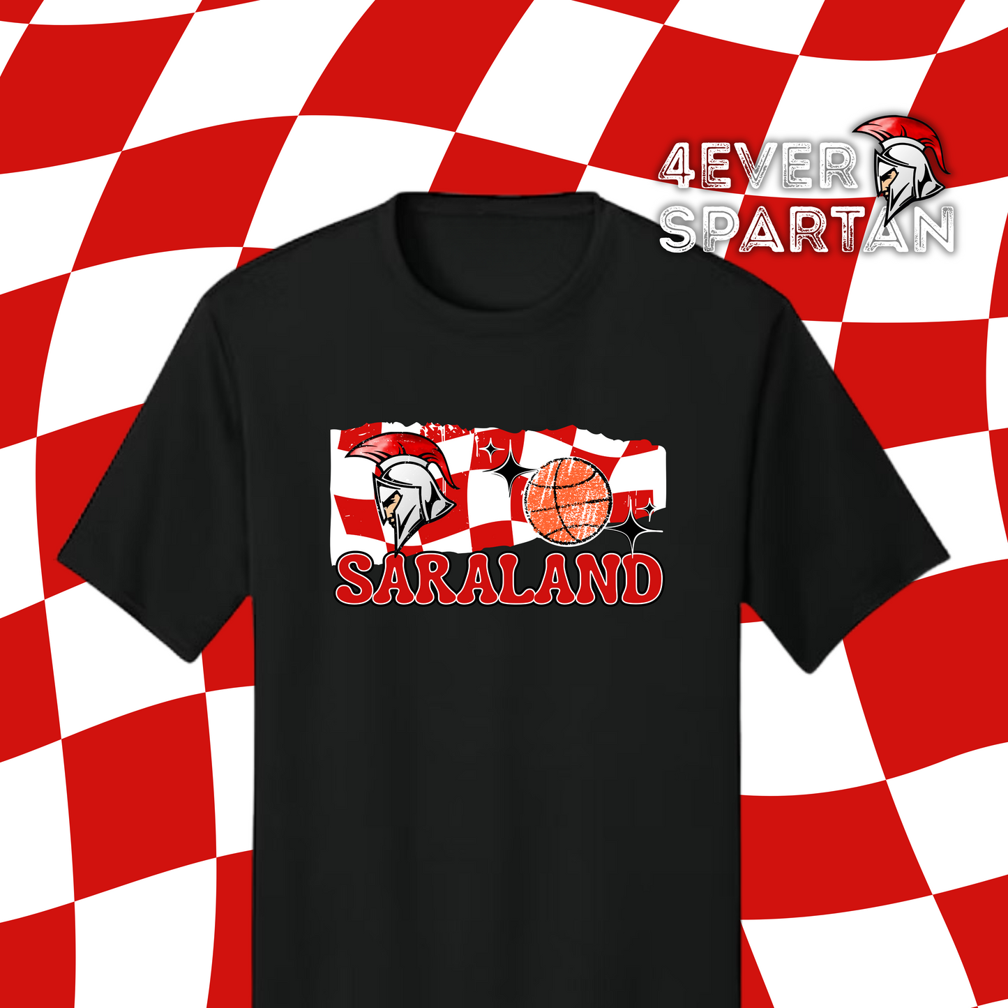 4EVER SPARTANS~Retro check basketball